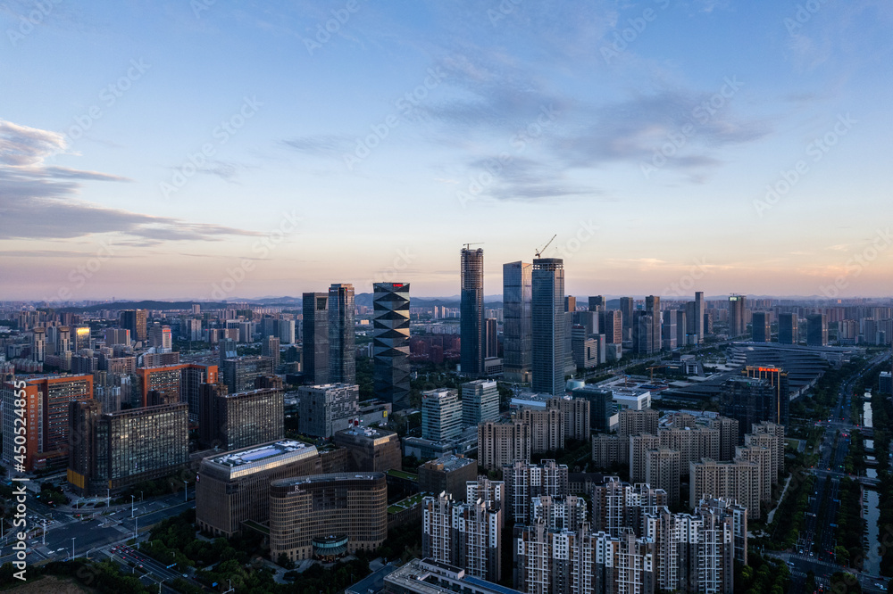 Aerial view of modern city