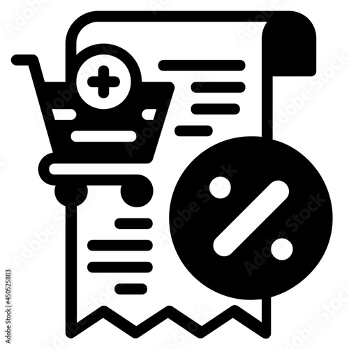 bill glyph icon