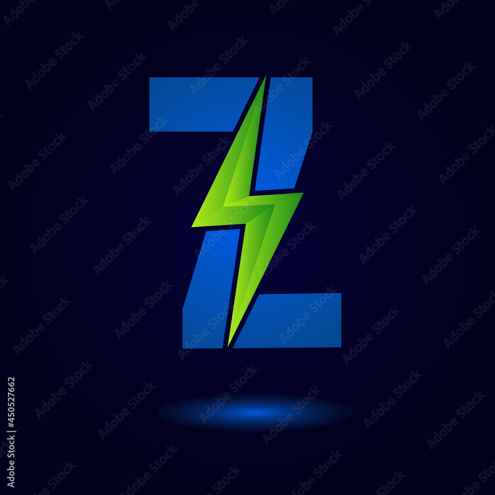 Letter Z Thunder Bolt Green Energy Logo Concept. Flash Logo.
Letter Z Thunder Bolt Green Energy Logo Concept. Flash Logo.