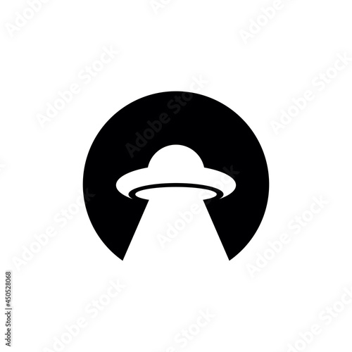 UFO icon logo design template