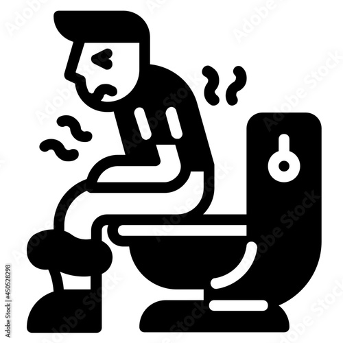 diarrhea glyph icon