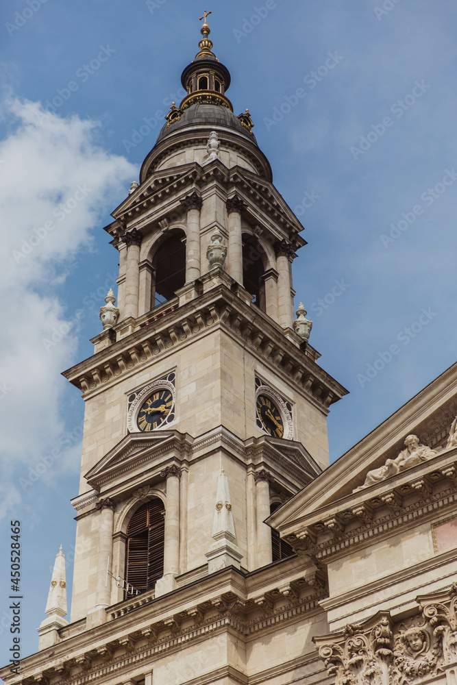 Architecture St. Stephen's Basilica, Roman Catholic basilica in Budapest, Hungary.