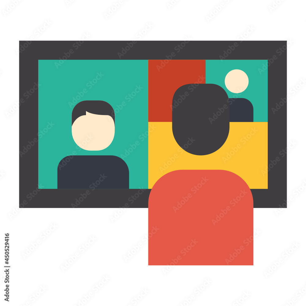 Meeting Vector Illustration Icon Meeting Vector Illustration Icon