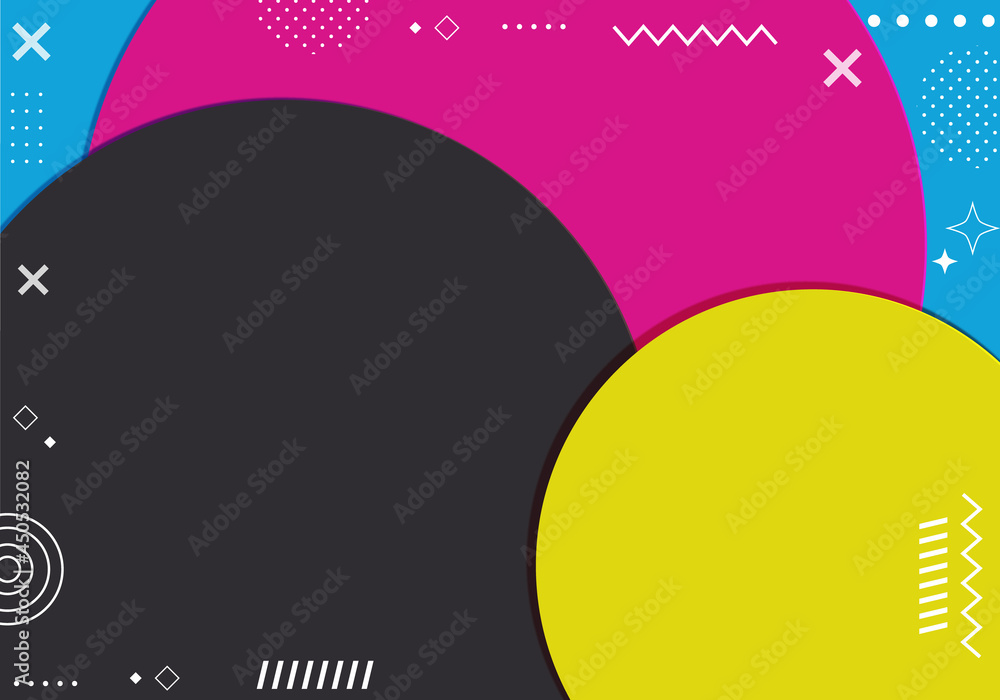 Abstract circle background. black and yellow circle.