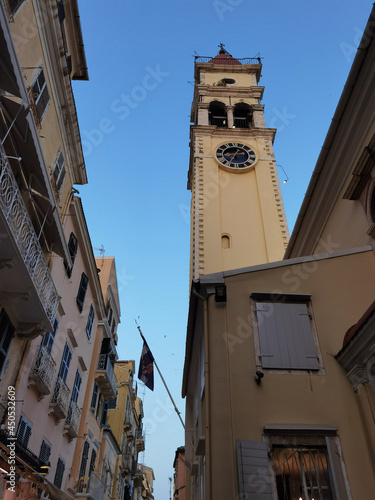 st spyridon christian church in corfu island greece photo