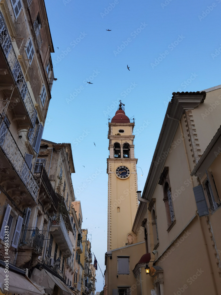 st spyridon christian church in corfu island greece