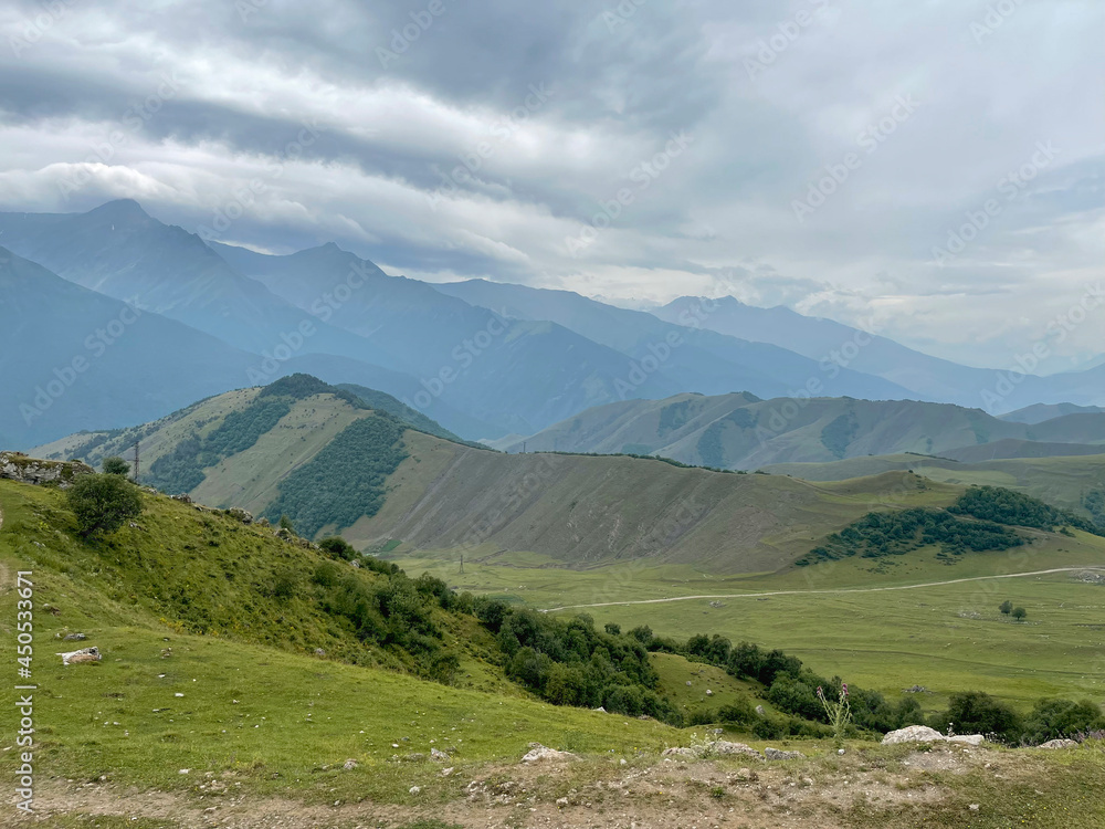 Beautiful landscape in the Caucasus mountains
