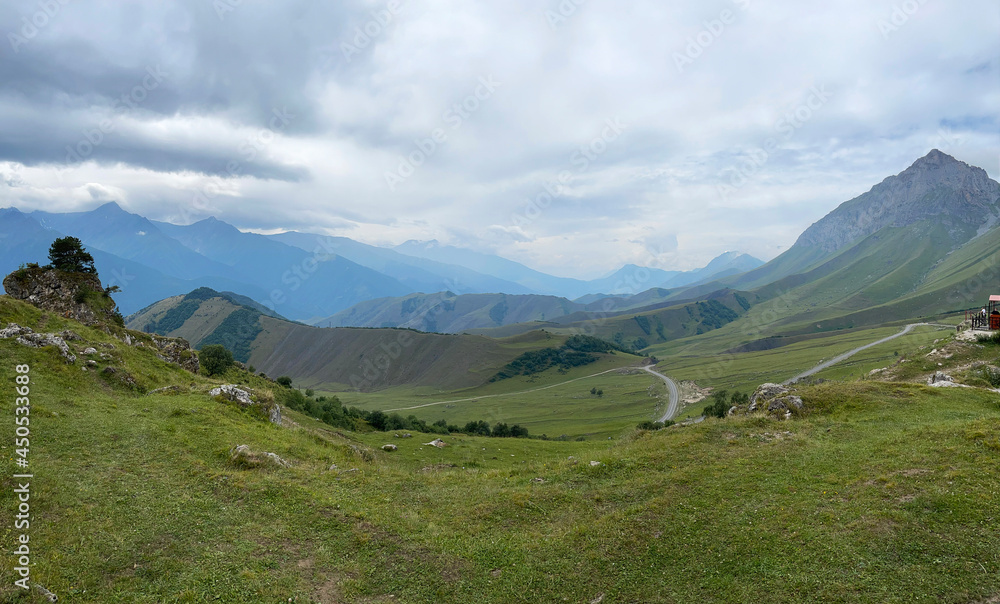 Beautiful landscape in the Caucasus mountains Beautiful landscape in the Caucasus mountains