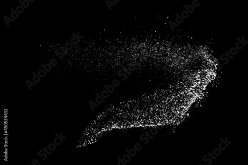 White splashes isolated on black background. Abstract vector explosion. Digitally generated image. Illustration, EPS 10.