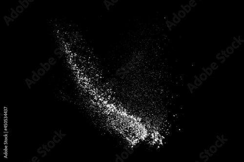 White splashes isolated on black background. Abstract vector explosion. Digitally generated image. Illustration, EPS 10.