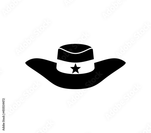 cowboy hat vector clip art, western wear icon