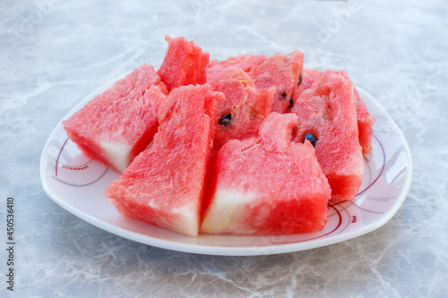 watermelon on a plate