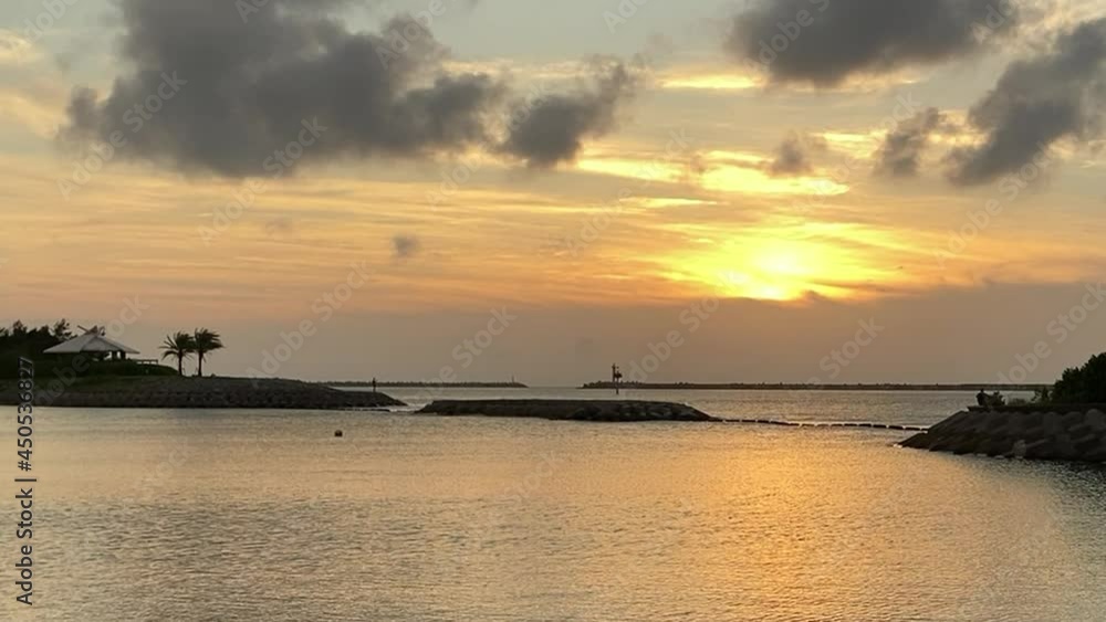 沖縄 那覇うみそら公園の夕景 沖縄 那覇うみそら公園の夕景