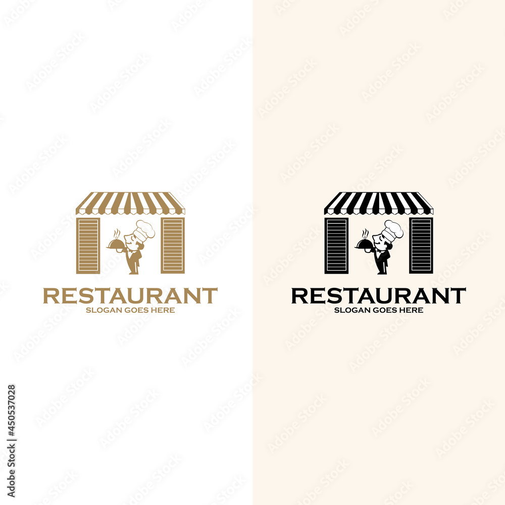 Resto Logo Template. suitable for company logo, print, digital, icon, apps, and other marketing material purpose. Resto logo set