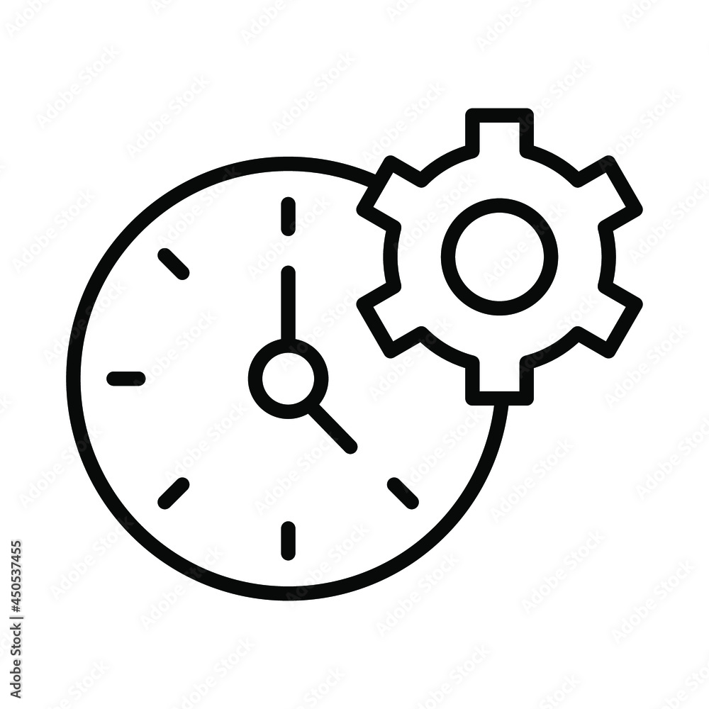 time management line icon illustration vector graphic time management line icon illustration vector graphic