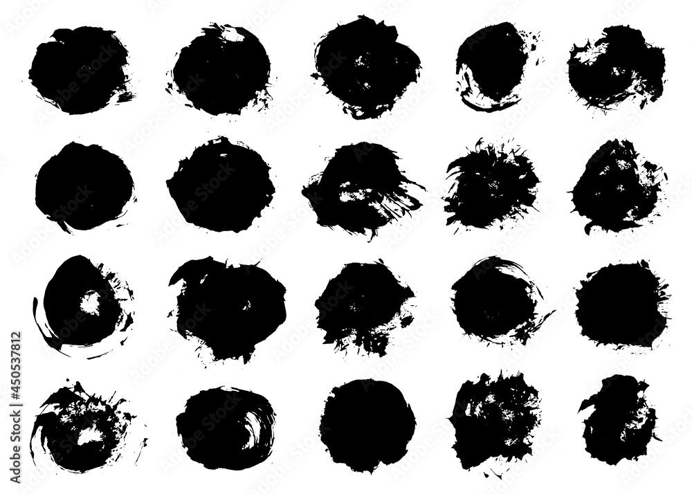 Brush stroke bundle. Textured vector paintbrush set Brush stroke bundle. Textured vector paintbrush set