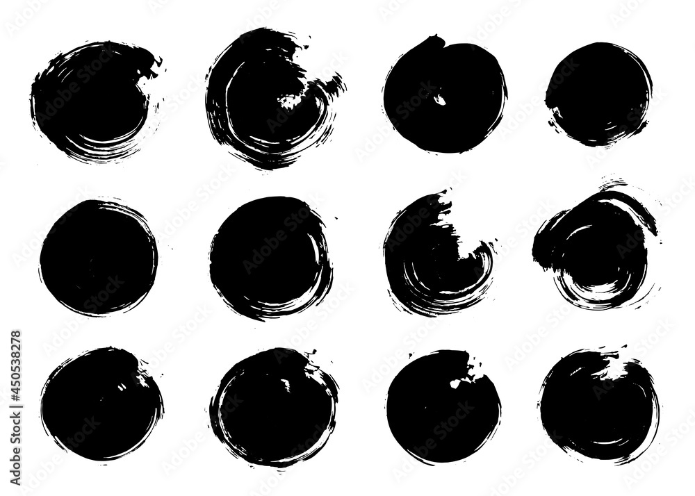 Brush stroke bundle. Textured vector paintbrush set Brush stroke bundle. Textured vector paintbrush set