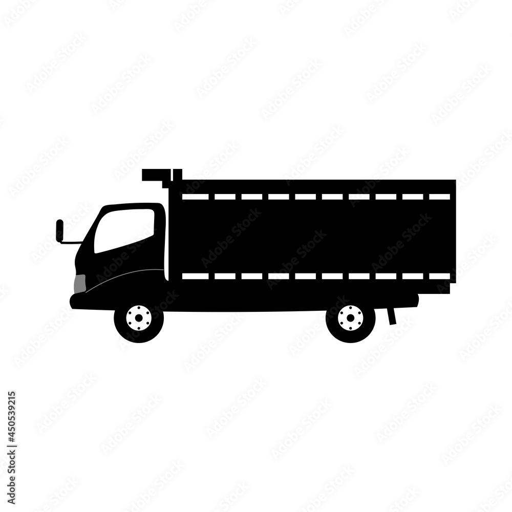 vector silhouette illustration of truck land transportation. vector silhouette illustration of truck land transportation.