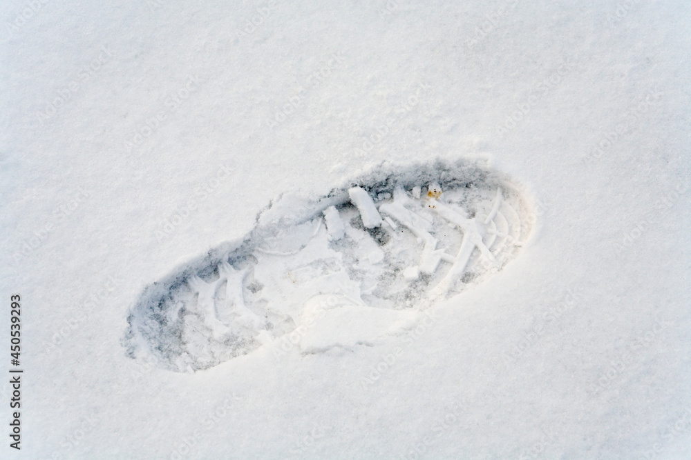 Bootprint in the snow