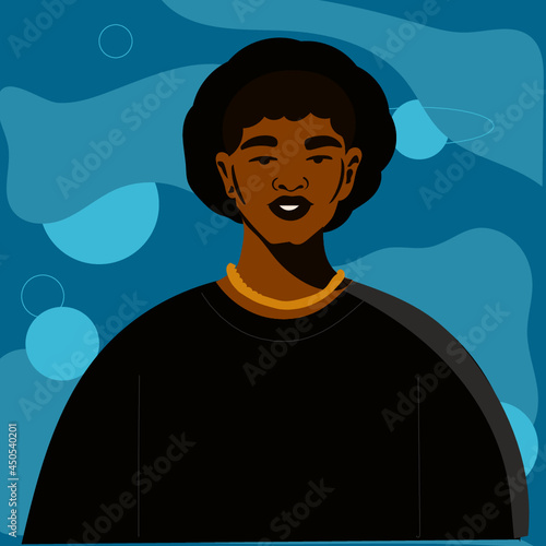 Black son with fro