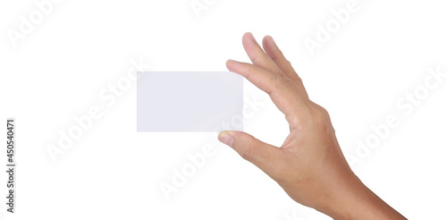 Hand holding virtual card with your