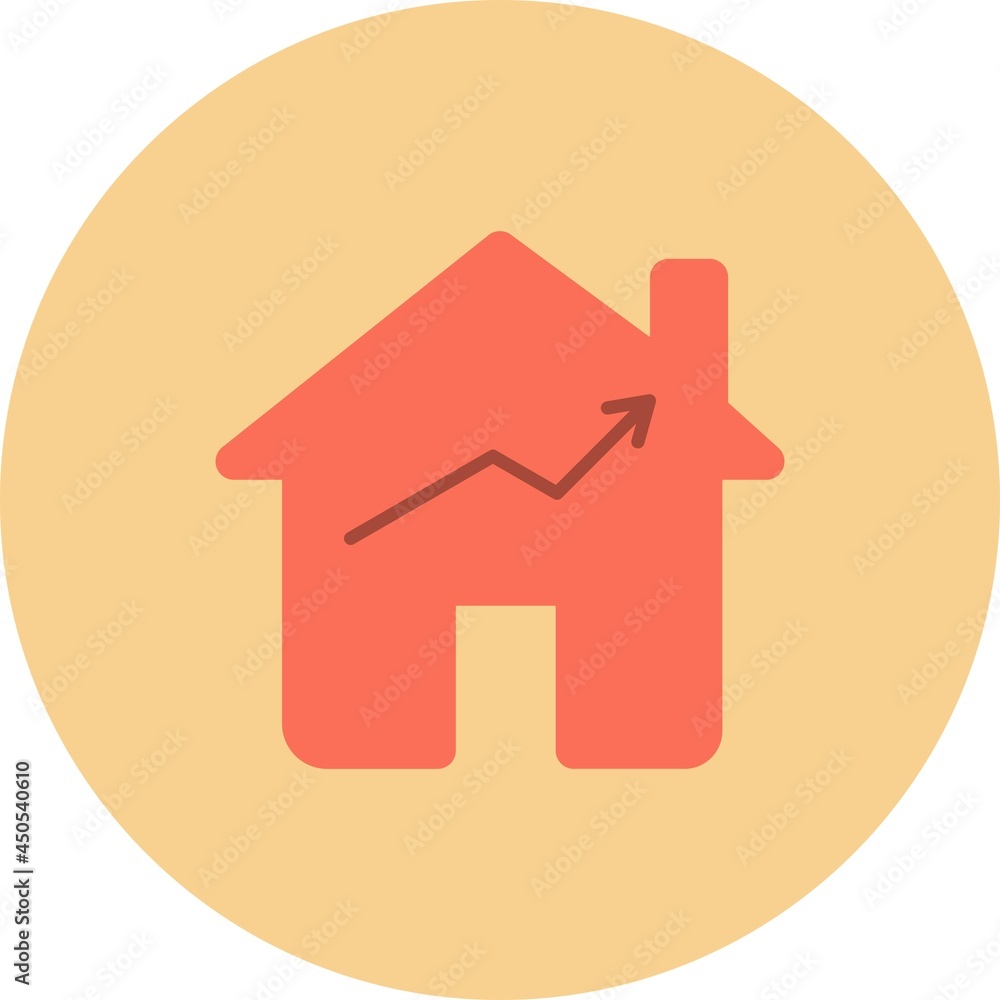 Profit Flat Circle Vector Icon Design Profit Flat Circle Vector Icon Design