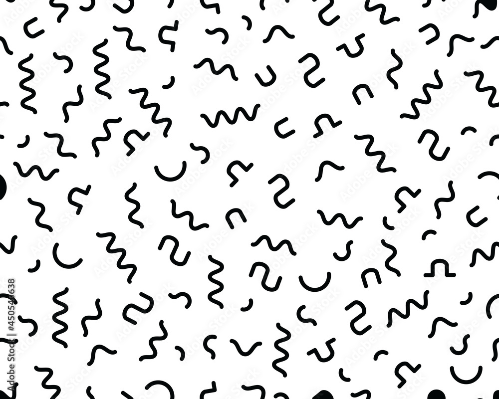 Seamless pattern with black confetti on a white background Seamless pattern with black confetti on a white background