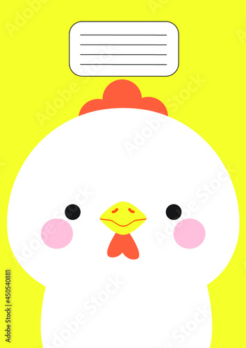 Notebook cover Composition book template Cover Chicken