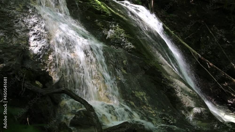 video of running water at a waterfall