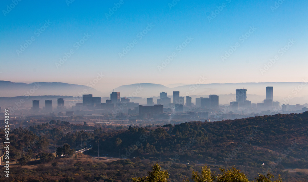 Early winter's morning in Pretoria, with mist still in the air
