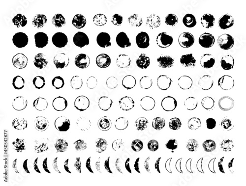 Set of Textured Round Spots