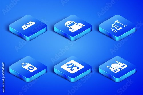 Set Muslim Mosque, man prays, Speaker mute, Bottle of water, woman in niqab and Oil pump or pump jack icon. Vector