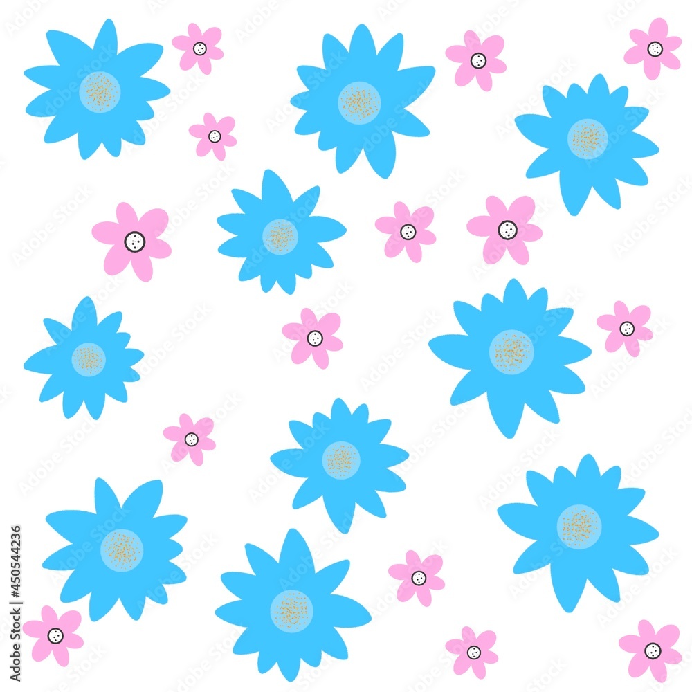 flowers blue and pink pattern plants cute flowers blue and pink pattern plants cute