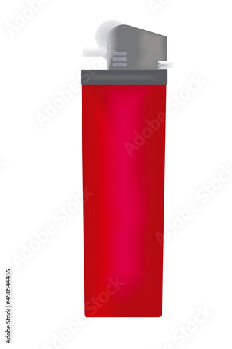 Red  lighter template. vector illustration