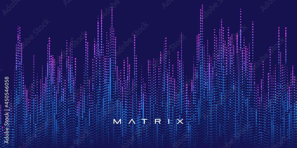 Matrix background . Binary code, data and technology background. In ...