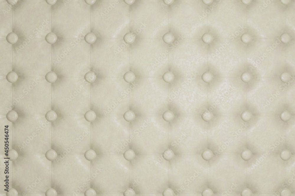 Cream buttoned luxury leather Cream buttoned luxury leather