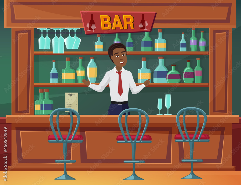 Welcome To Bar Catering Business Service Vector Illustration Cartoon welcome-to-bar-catering-business-service-vector-illustration-cartoon