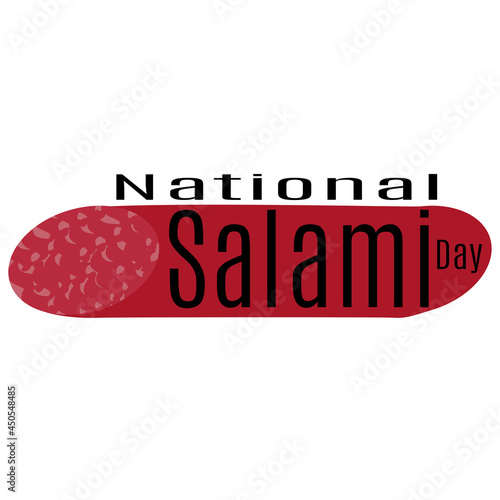 National Salami Day, popular food product for banner or postcard