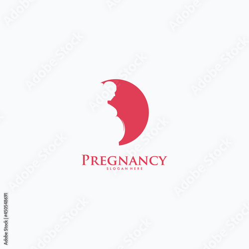 Pregnancy Logo Design Vector Template