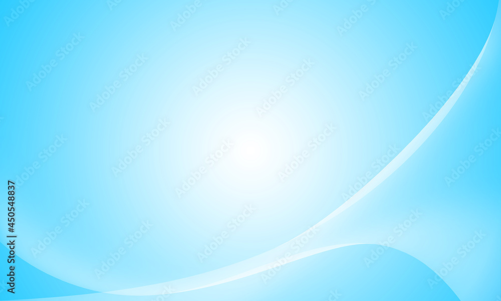 Fototapeta premium Light blue Wave Curve Smooth Gradient Background For Graphics