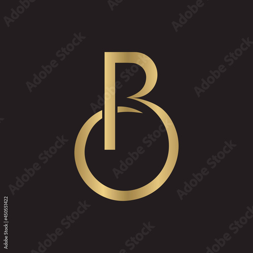 Alphabet Initials logo PB, BP, B and P