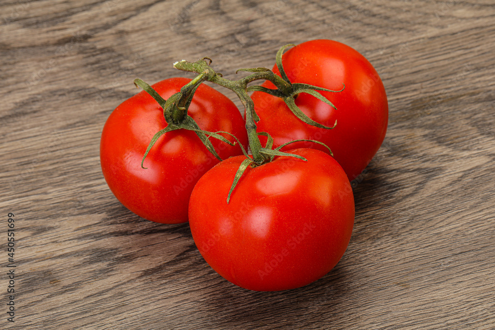 Red bright ripe tomato branch Red bright ripe tomato branch