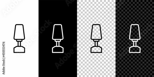 Set line Milling cutter for manicure icon isolated on black and white, transparent background. Apparatus for manicure. Manicure tools. Vector