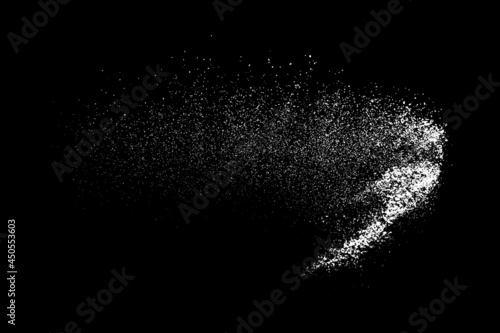  White splashes isolated on black background. Abstract vector explosion. Digitally generated image. Illustration, EPS 10.