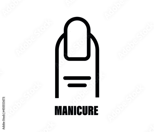 Nail salon design. Manicure vector design. Nail polish and female finger design