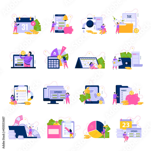 Monthly Payments Icons Collection