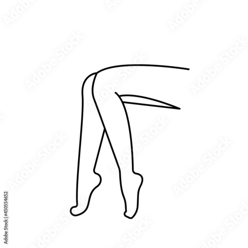 Female legs icon. Vector graphics