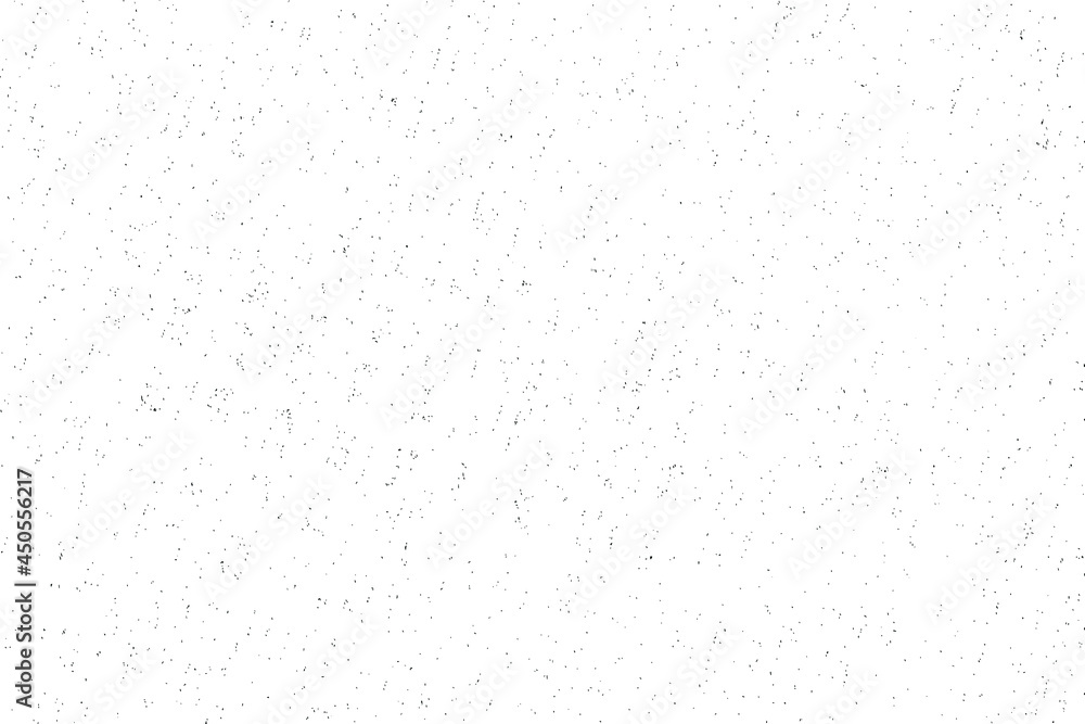 Grunge texture of a simple background with randomly scattered dots, grains of sand, grain. Vector illustration. Overlay template.
