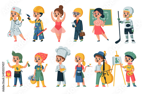 Kids Occupations Icon Set