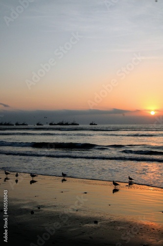 sunset on the beach